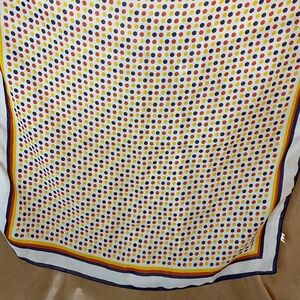 Vintage Italian Polka Dot Square Scarf - Made in Italy